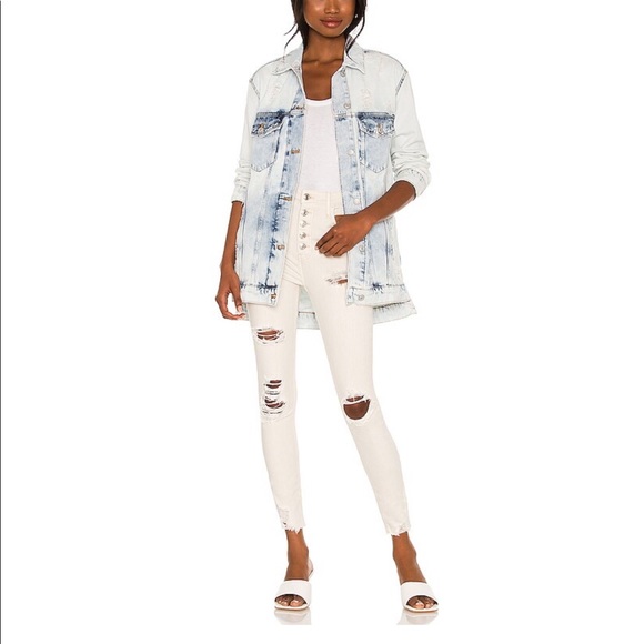 Lean Trucker Oversized Denim Jacket 